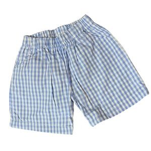 LTC Love That Cotton Lined Baby Blue Gingham Shorts 12M Boutique